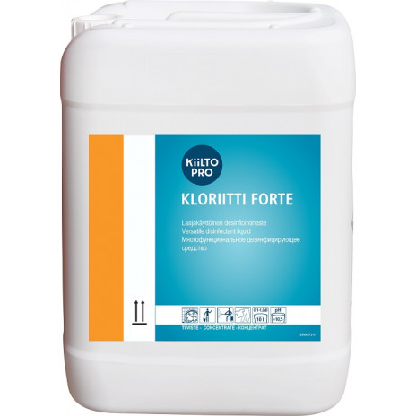 KIILTO KLORIITTI FORTE (КИИЛТО КЛОРИИТТИ ФОРТЕ) — Дезинфицирующее средство на основе гипохлорита натрия (активный хлор) pH 10,5, 20 л, арт. 205213, Kiilto(Farmos)