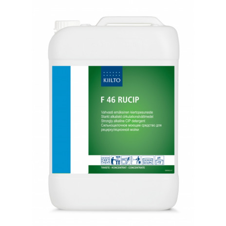 F 46 RUCIP (Ф 46 РУСИП) — Сильнощелочное моющее средство для рециркуляционной мойки pH 14,0, 10 л, арт. 205130, Kiilto(Farmos)