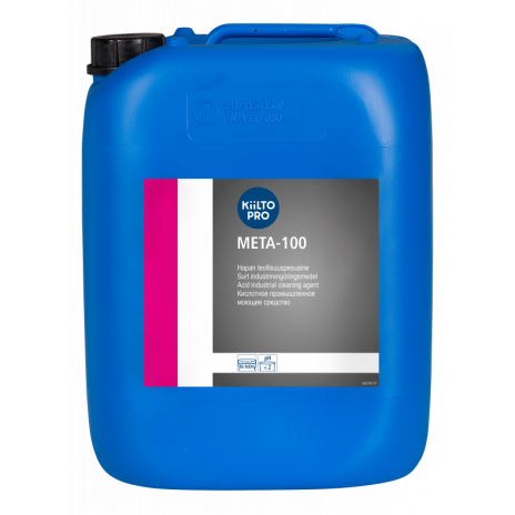 META 100 (МЕТА 100) — Промышленное средство для удаления ржавчины и окаменений pH 0,5, 20 л, арт. 423075, Kiilto(Farmos)