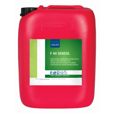 F 44 SENSOL (Ф 44 СЕНСОЛ) — Сильнокислотное пенное моющее средство pH 0,5, 20 л, арт. 205263, Kiilto(Farmos)
