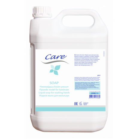 KIILTO CARE SOAP (КИИЛТО КЕАР СОУП) — Жидкое мыло для мытья рук и тела, 5 л, арт. 205000, Kiilto(Farmos)