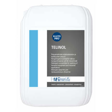 TELINOL (ТЕЛИНОЛ) — Щелочное моющее средство для удаления жиров на промышленных объектах pH 11,5, 10 л, арт. 205005, Kiilto(Farmos)