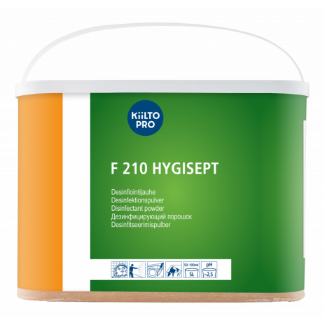 F 210 HYGISEPT (Ф 210 ХЮГИСЕПТ) — Дезинфицирующее средство на основе персульфата калия pH 2,5, 5 кг, арт. 60022, Kiilto(Farmos)