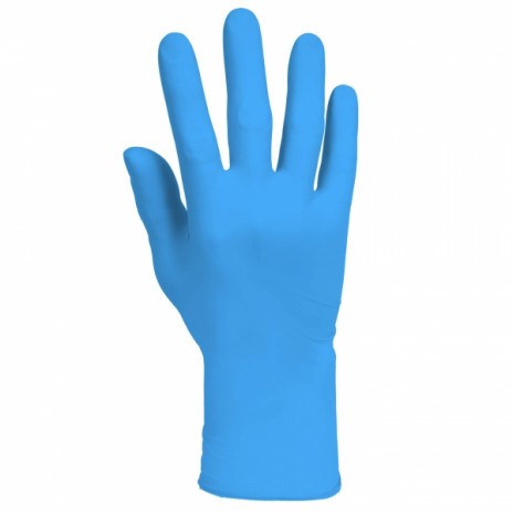 Одноразовые нитриловые перчатки G10 2PRO Blue Nitrile, 23 см, единый дизайн для обеих рук, синий, XS, 100 шт/уп, арт. 54420, Kimberly-Clark