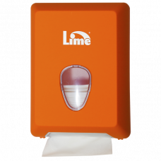 Диспенсер для туалетной бумаги листовой V-укладки, оранжевый (покрытие Soft touch), арт. A62201ARS