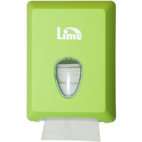 Диспенсер для туалетной бумаги листовой V-укладки, зеленый (покрытие Soft touch), арт. A62201VES, Lime