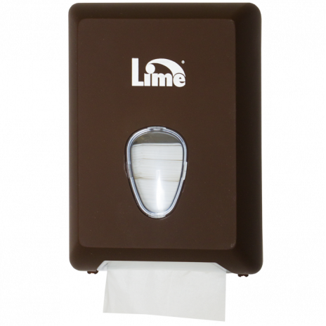 Диспенсер для туалетной бумаги листовой V-укладки, коричневый (покрытие Soft touch), арт. A62201MAS, Lime