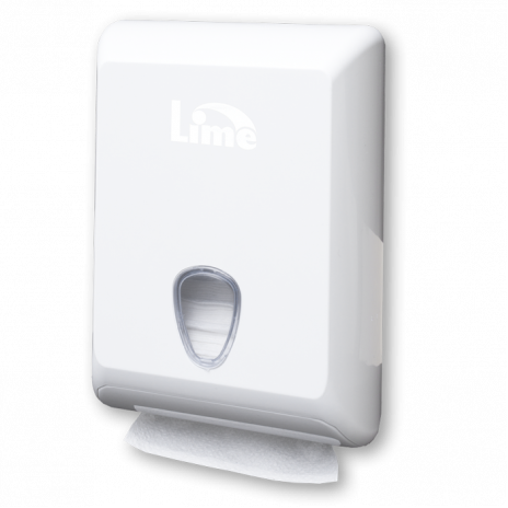 Диспенсер для туалетной бумаги листовой Z-укладки, белый, арт. A83601, Lime