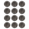 Губки (мочалки) для посуды металлические спиральные по 15 г, комплект (12 шт/упак), арт. 606658, LAIMA