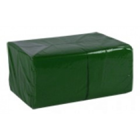 Салфетки сервировочные бумажные Lime 1 слой 24*24 см 400 шт., тёмно-зеленый, арт. 410600, Lime