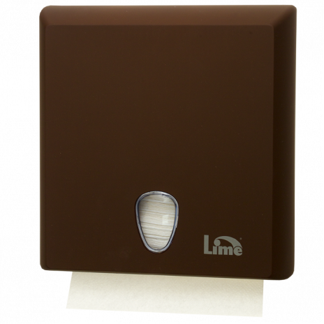 Диспенсер на 2,5 пачки бумажных полотенец Z-сложения, коричневый (покрытие Soft touch), арт. A70610EMS, Lime