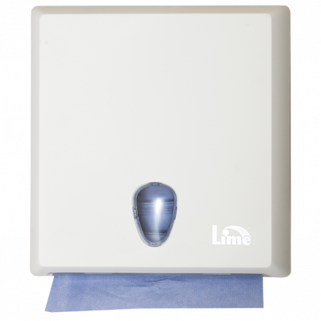 Диспенсер на 2,5 пачки бумажных полотенец Z-сложения, белый (покрытие Soft touch), арт. A70610EBS, Lime