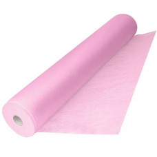 Простынь одноразовая SMS, 70х200 см, розовый, в рулоне,  (100 шт/упак), арт. 18821