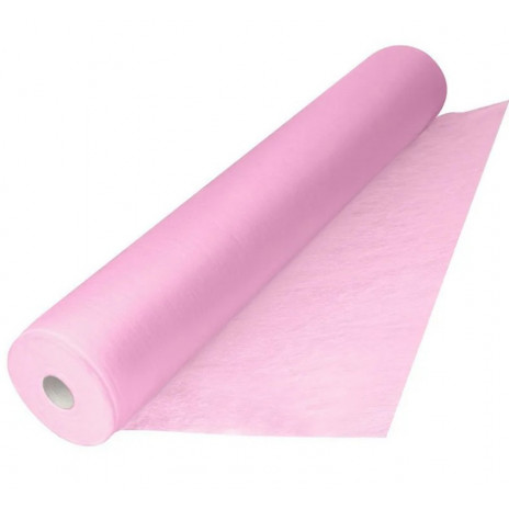 Простынь одноразовая в рулоне SAF&TY, 70х200 см, розовый, спанбонд, (100 шт/упак), арт. 25686,  Medicosm
