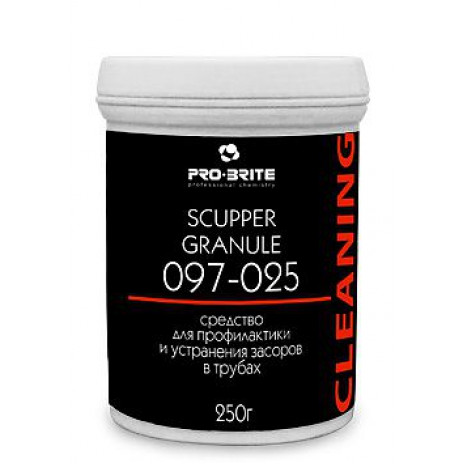 Scupper Granule, Гранулированный концентрат для устранения пробочных засоров в трубах, арт. 097-025, Pro-Brite
