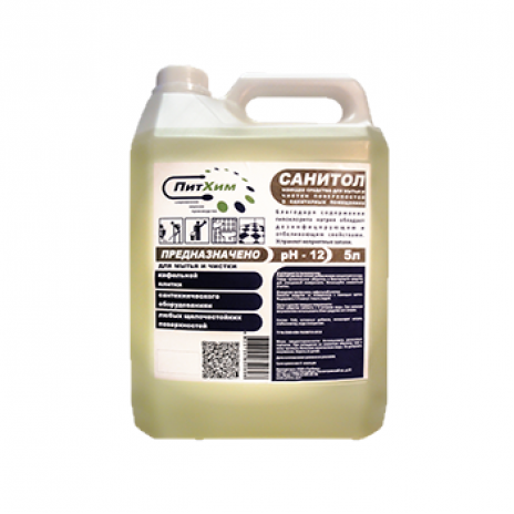 Концентрированное моющее средство для мытья и чистки санитарных помещений ПитХим  Санитол (1 л) арт. DSC069831L
