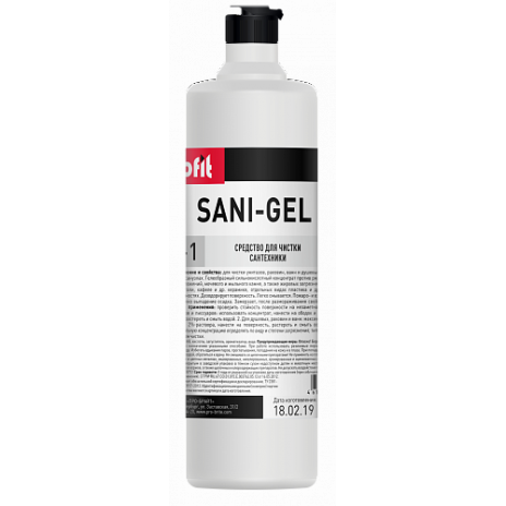 Средство для чистки сантехники PROFIT SANI-GEL, 1 л, арт. 453-1, Pro-Brite