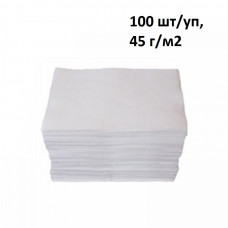Салфетка 30*40 одноразовая в сложении, 45 гр/м2, 100 шт/пачка (полотенца одноразовые)