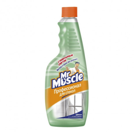Mr Muscle чистящее средство для стекол и других поверхностей с нашатырным спиртом 500МЛ, сменный блок, арт. 3010973, SC Johnson