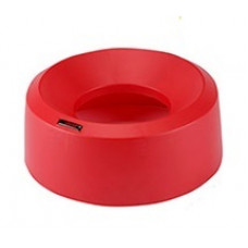 Крышка круглая воронкообразная для контейнера Vileda Ирис, красная, арт. 137738