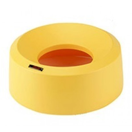 Крышка круглая воронкообразная для контейнера Vileda Ирис, желтая, арт. 137740, Vileda Professional