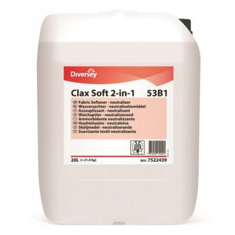 Clax Soft 2in1 / Нейтрализатор-смягчитель для тканей 20 кг/20 л, арт. 7522643, Diversey