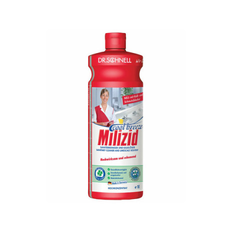 MILIZID COOL BREEZE Кислотное средство для очистки санитарных зон с ароматом морской свежести, 1 л, арт. 144180, Dr. Schnell