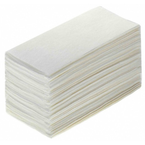 Бумажные полотенца листовые Терес Стандарт 1-слой, 250 листов, белая целлюлоза, тиснение (V / ZZ-сложение) (20 шт/упак), арт. Т-0222, Терес