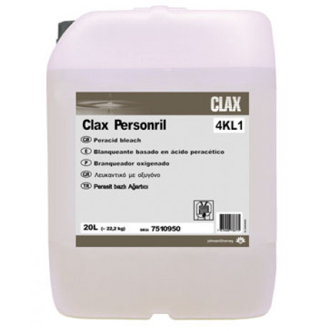 Clax Personril 43A1 20L / Кислородный низкотемпературный отбеливатель 20 л, арт. 7510948, Diversey