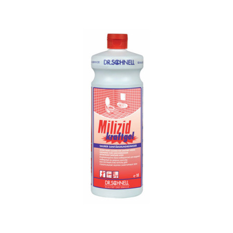 MILIZID KRAFTGEL Кислотное средство для генеральной очистки санитарных зон, 1 л, арт. 143407, Dr. Schnell