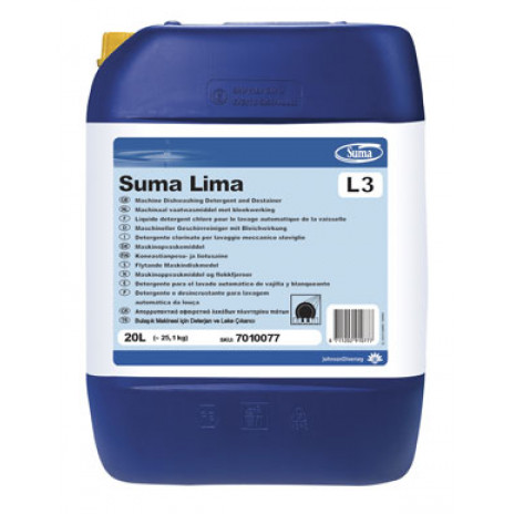 Suma Lima L3 / Жидкий детергент для воды любой жесткости, с отбеливающим эффектом 10л/12,6 кг, арт. 7010097, Diversey