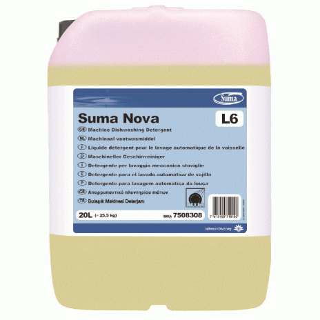 Suma Nova L6 Жидкий детергент для жесткой воды, 5 л - для доз. систем D 250 DET, D3000T, D3000C, арт. 100888598, Diversey