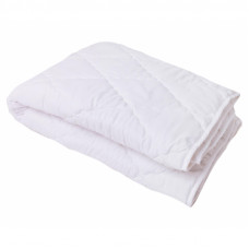 Одеяло 140х205 стеганое, кант, 200-250гр/м2 (холлофайбер/микрофибра),белый