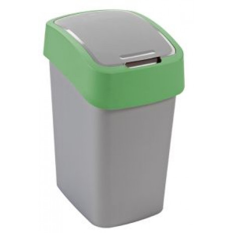 Корзина для мусора с откидной крышкой CURVER FLIP BIN 10L зеленый / 190172, арт. 190172, CURVER