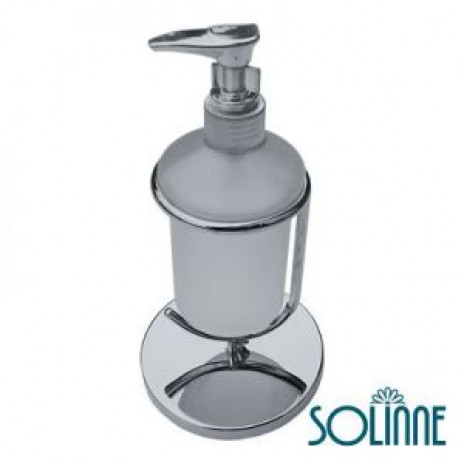 Дозатор для жидкого мыла стеклянный настольный SOLINNE 1010C, арт. 1010C, SOLINNE