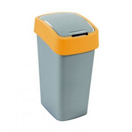 Корзина для мусора с откидной крышкой CURVER FLIP BIN 10L оранжевый / 190168, арт. 190168, CURVER