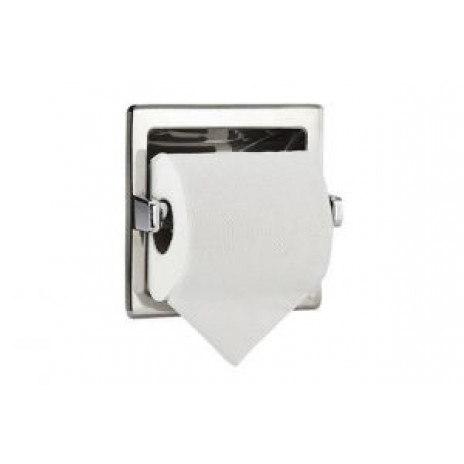 NOFER 05204.B Держатель для 1 рулона туалетной бумаги встраиваемый квадратный с рамкой, арт. 05204.B, NOFER