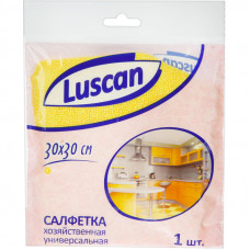 Салфетка хозяйственная Luscan из микрофибры универ 200г/м2 30х30см желтая
