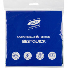 Салфетки хозяйственные Luscan Professional BESTQUICK 38х40 см голуб 5шт/уп