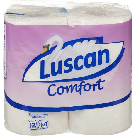 Бумага туалетная Luscan Comfort 2сл бел 100%цел втул 21,88м 175л 4рул/уп