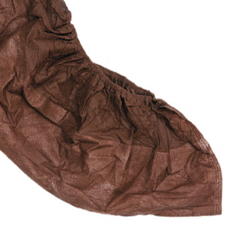 Бахилы нетканые с ламинированной подошвой (коричневые),  (500 шт/упак), арт. 55250, Клевер