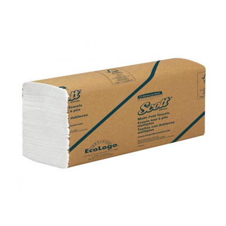 Полотенца для рук Scott MutiFold 1 слой, 250 листов, белый (W-сложение) (16 шт/упак), арт. 3749, Kimberly-Clark
