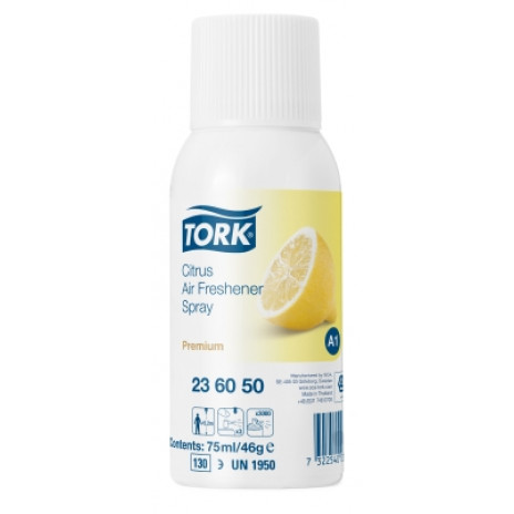 Аэрозольный освежитель воздуха Tork Premium, цитрусовый аромат 75 мл, А1, арт. 236050, Tork
