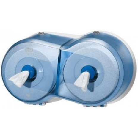 Двойной диспенсер для туалетной бумаги в мини рулонах Tork SmartOne®, синий, Т9, арт. 472027, Tork