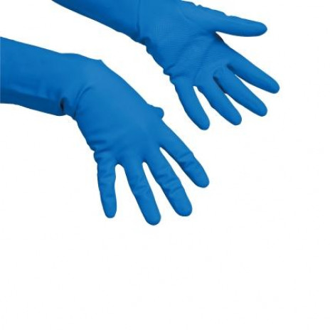 Перчатки латексные Vileda Многоцелевые, L, синие, 1 пара, арт. 100754, Vileda Professional