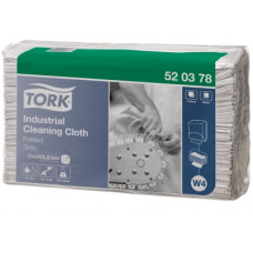 Нетканый материал для удаления масла и жира в салфетках Tork Premium, 140 листов, 1 слой, размер 38,5*42,8 см, серый, W4 (5 шт/упак), арт. 520378