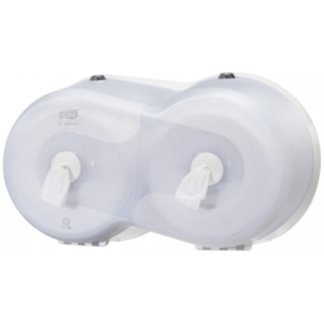 Двойной диспенсер для туалетной бумаги в мини рулонах Tork SmartOne®, белый, Т9, арт. 472028, Tork