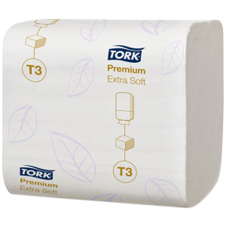 Листовая туалетная бумага Tork Premium мягкая, 252*30, 2 слоя, размер 19*11 см, белый, Т3 (30 шт/упак), арт. 114276, Tork