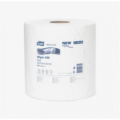 Протирочная бумага повышенной прочности в рулоне Tork Advanced, 1 000 листов, 2 слоя, размер 340*37 см, белый, W1, арт. 130060, Tork