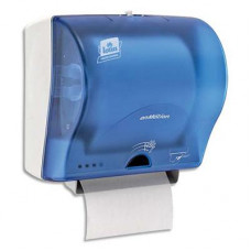 Сенсорный диспенсер для бумажных полотенец в рулонах, ширина 19,5 см, синий, Н12, арт. 471007